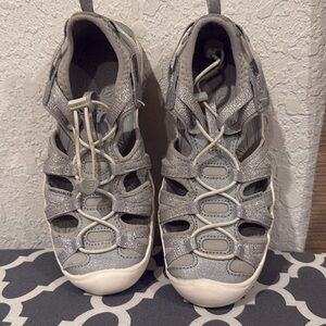 Keen Girls Moxie Sandal Waterproof Outdoor Hiking Play Shoes Water Silver sz 1